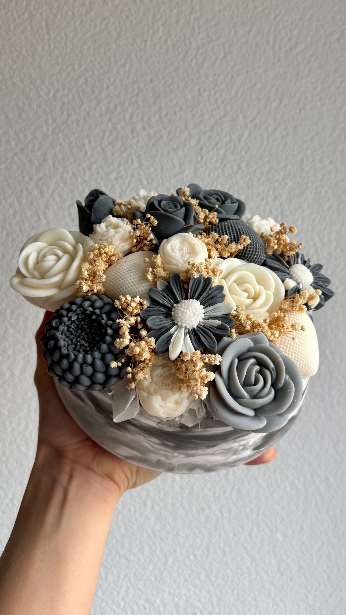 Grey & White Marmor Bloom