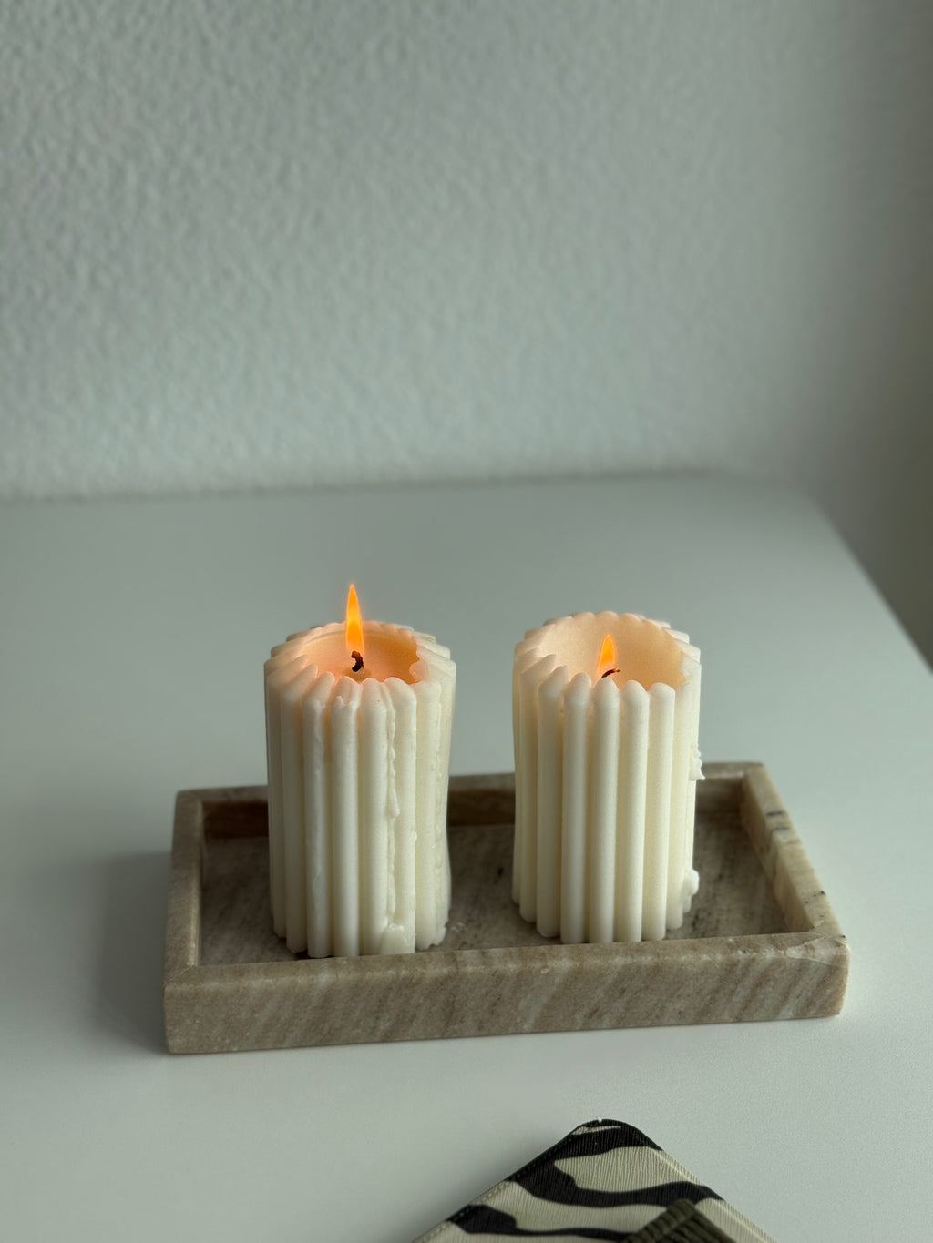 Geriffelte Stumpenkerze